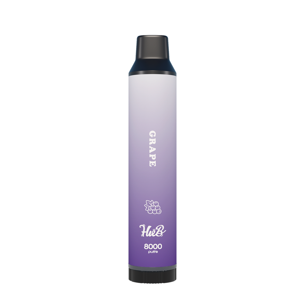 HueB 拋棄式-葡萄，飽滿多汁的巨峰葡萄香氣，微涼尾韻甜而不膩，經典必敗款。