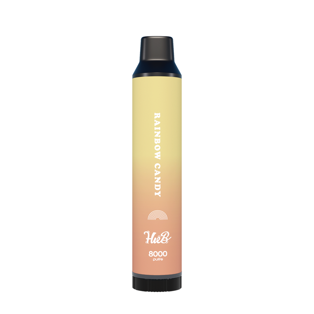 HueB 拋棄式-彩虹糖，酸甜交織的繽紛水果糖風味，層次豐富充滿童趣，每一口都是驚喜。