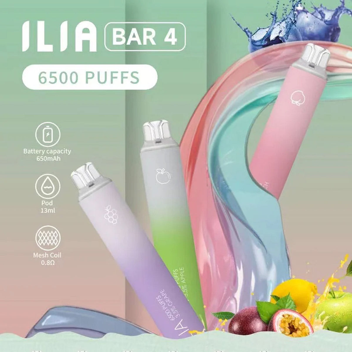 哩亞 ILIA BAR 4 哩亞 一次性拋棄式電子煙｜6500口全新升級版